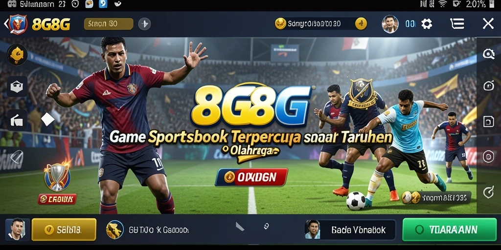 Screenshot utama menampilkan gameplay menarik dari aplikasi Sportsbook.