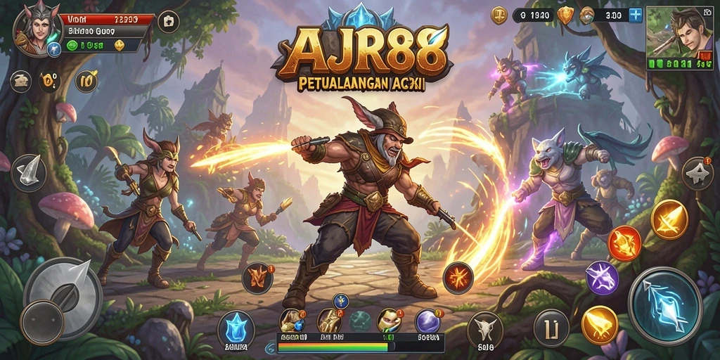 Tangkapan layar menampilkan pertarungan epik di dunia <strong>AJR88</strong>.