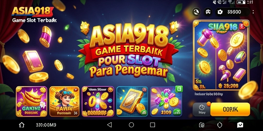 Tampilan permainan slot ASIA918 yang menarik dan seru.