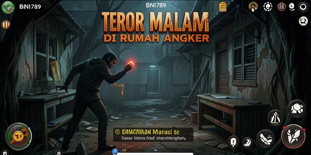 Screenshot gameplay BNI789 yang menampilkan suasana mencekam.