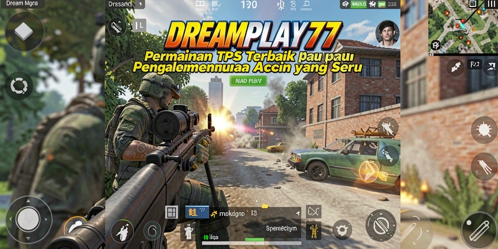 Tampilan gameplay seru dan aksi tembak-menembak di DREAMPLAY77.