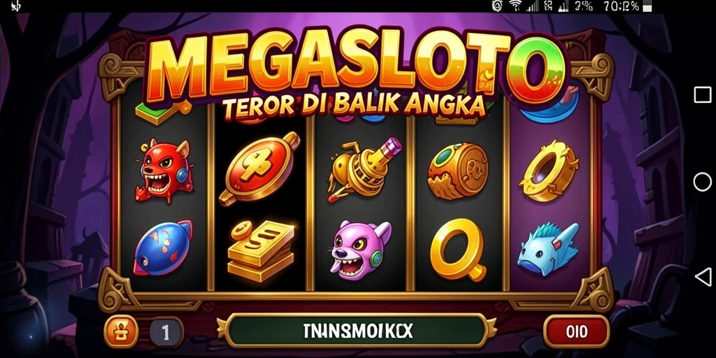 Tangkapan layar menampilkan suasana mencekam dalam gameplay MEGASLOTO.