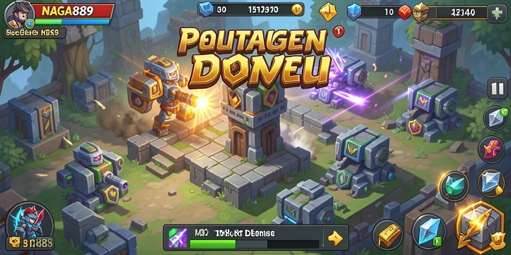 Tampilan gameplay NAGA889 yang menarik dan seru di dunia Tower Defense.