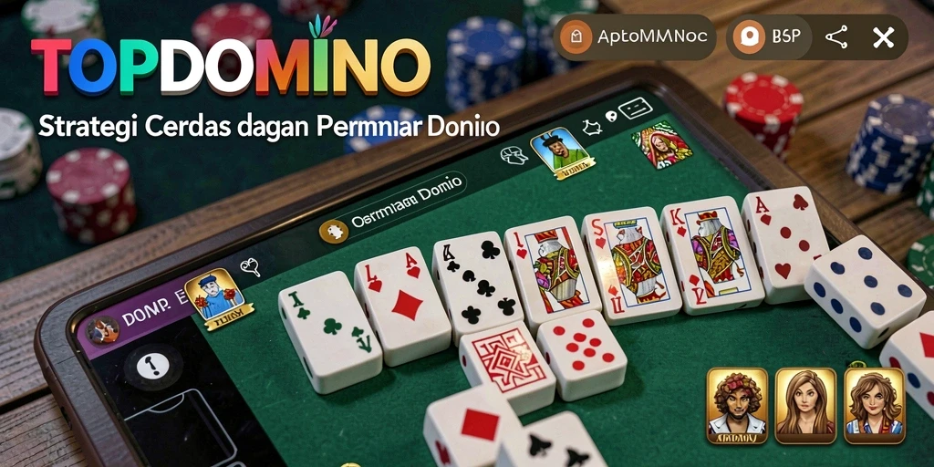 Tampilan gameplay menarik dari permainan strategi TOPDOMINO.