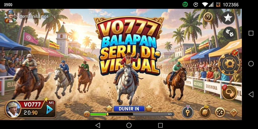 Tampilan gameplay seru dalam VO777 dengan trek menantang.