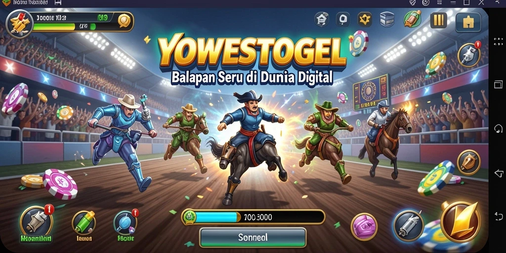 Tampilan seru gameplay balapan YOWESTOGEL.